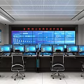 Command Center Monitoring Room Public Security War Room Dispatcher Console 3d model