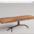 Modern Dining Table Log Dining Table 3d model