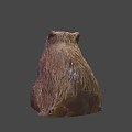 Hand Carved Wooden Beaver Sculpture With Detailed Craftsmanship And Natural Texture