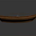Traditional Handcrafted Wooden Boat With Open Deck And Paddle For Recreational Water Activities