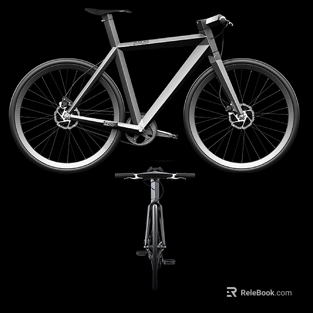 Modern Stylish Bicycle With Sleek Silver Frame Design And Alloy Wheels Featuring Black Handlebars 3d model 