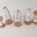 Modern Decorative Ornament Set With Various Hourglass Designs And Elegant Round Bases