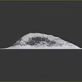 Natural Snowy Mountain Landscape With Smooth White Surface And Rocky Texture