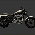 Retro White and Black Motorcycle With Black Seat Chrome Trim and Sleek Design