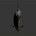 Piranha Fish Greenish Silver Body Red Eyes Shiny Scales Fins On Gray Background With Reflection