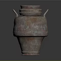 Hand Carved Copper Vase With Hammered Texture And Double Handles
