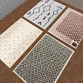 Cream wind carpet combination 3d model