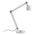 Black Adjustable Arm Desk Lamp With Round Base And Power Cord 3d model