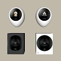 Modern Smart Washing Machines With Round Square White Black Display Design