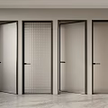 Modern Interior Doors with Different Designs Glass Panels and Black Frames for Contemporary Home Spaces