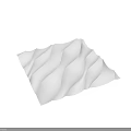 White Wavy Decorative Texture Background Wall For Modern Home Interior Design 3d model