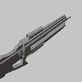 Futuristic Sci Fi Weapon With Blue Light Effects Metallic Structure And Advanced Design
