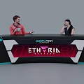 Ethyria Event Bar Counter With Two People Interacting In Modern Stylish Setting