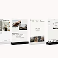 Modern table card table card table card table card table board billboard advertising card 3d model