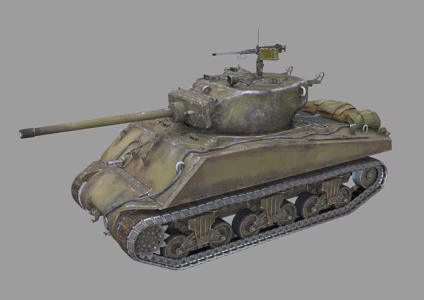 Medium Tank Armored Vehicle Tank Vehicle Chariot Sherman M4A3E2 Dumbo 3d model
