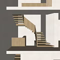 Modern Wooden Staircase With Sleek Steps And Light Wood Railing In Contemporary Interior Design