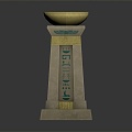 Columns Stone Columns Egyptian Columns Egyptian Architecture 3d model