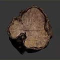 Rustic Wooden Stone Stump Decor Piece With Natural Rough Texture Design