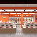 Fresh Fruit Store Interior Design With Display Counters Shelves And Bright Lighting 3d model