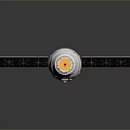 NASA Space Capsule With White Body Solar Panels And Orange Top Design