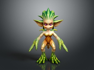 Elf Tree Demon Tree Monster Tree Man Tree Elf Monster Alien Monster model