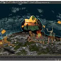 Prehistoric Human Tribe Gathers Around Warm Campfire Making Primitive Pottery Inside Large Natural Rock Cave