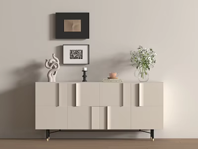 Modern Entrance Cabinet End View Cabinet Side Cabinet Decorative Cabinet Wood 3d model