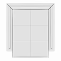 Modern Decorative Mirror With Gold And Gray Frame For Home Wall Decor