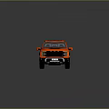 Red Pickup Truck With Double Cab Design Sporty Tires And Modern Front Grille