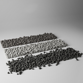 Pebbles Stone Landscape Sitches Ting Step 3d model