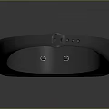 Stylish Gray Fashion Wristband With Minimalist Design Adjustable Buckle And Perforated Straps