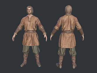 Villagers and civilians 3d model
