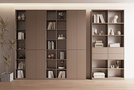 Modern bookcase 3d model