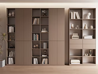 Modern bookcase 3d model