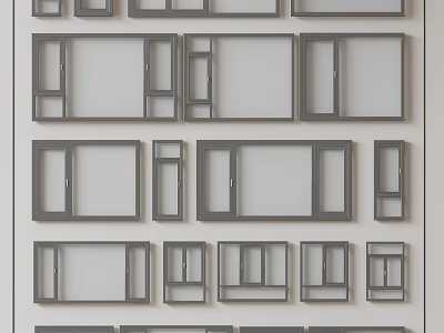 Casement Windows Various Styles And Multiple Frame Designs For Home Installation 3d model