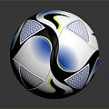 Professional Soccer Ball With Blue Black White Yellow Pattern And Nike Design