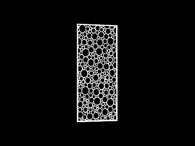 Modern Decorative Partition Panel With Circular Holes Interior Design Element 3d model