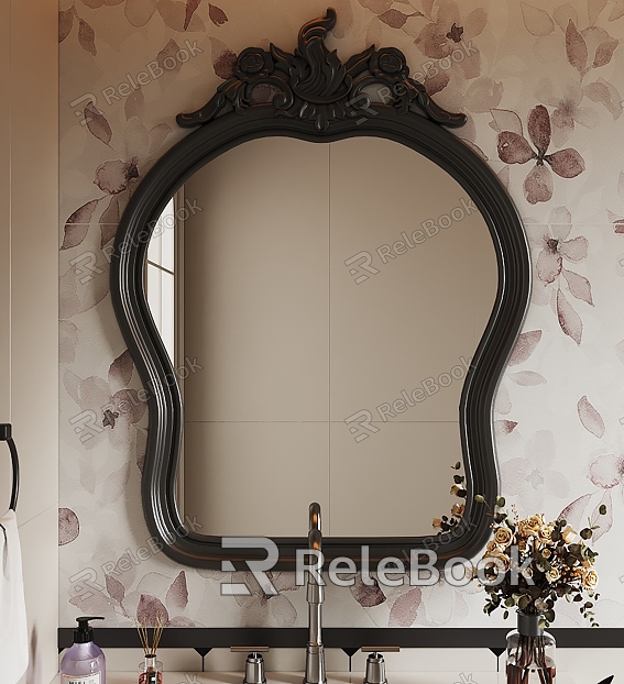 French Bathroom Mirror Decorative Mirror Cosmetic Mirror Mirror model