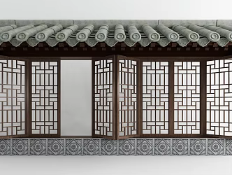 Chinese Eaves Tiles 3d model