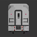 White Modern Train Carriage Model With Multiple Windows And Reflective Surface
