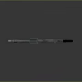 Tactical Weapon Design With Metallic Surface Wooden Grip And Barrel Sights