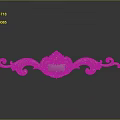 Elegant Carved Decorative Component With Intricate Scroll Patterns And Symmetrical Design