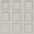Decorative Wall Panel Components With Various Frame Styles For Interior Decoration 3d model