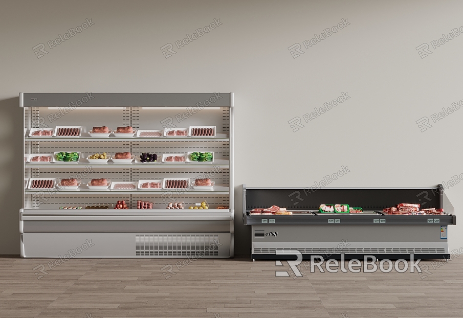 Refrigerator Cabinet Freezer Food model