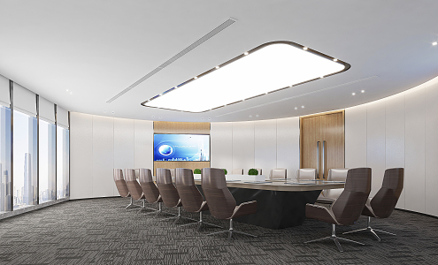 Modern Meeting Room Meeting Table and Chair 3d model