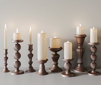 Candlestick lamp 3d model