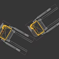 Industrial Equipment Two Yellow Stacker Trucks With Electric Controls For Material Handling