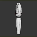 White BJJ Gi Jiu Jitsu Uniform Front Back View With Black Belt And Martial Arts Design