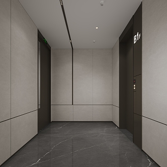 Elevator hall 3d model