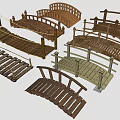 Various Wooden Garden Bridges With Different Styles Railings And Designs